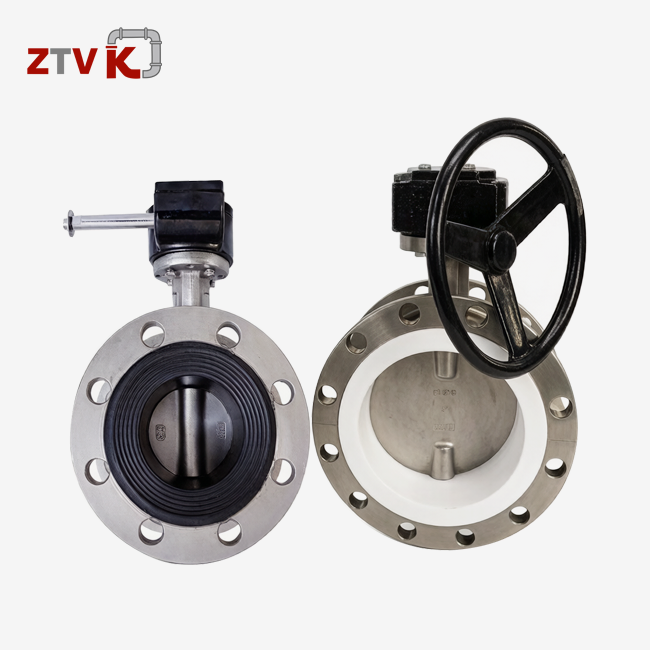 stainless steel flanged butterfly valve